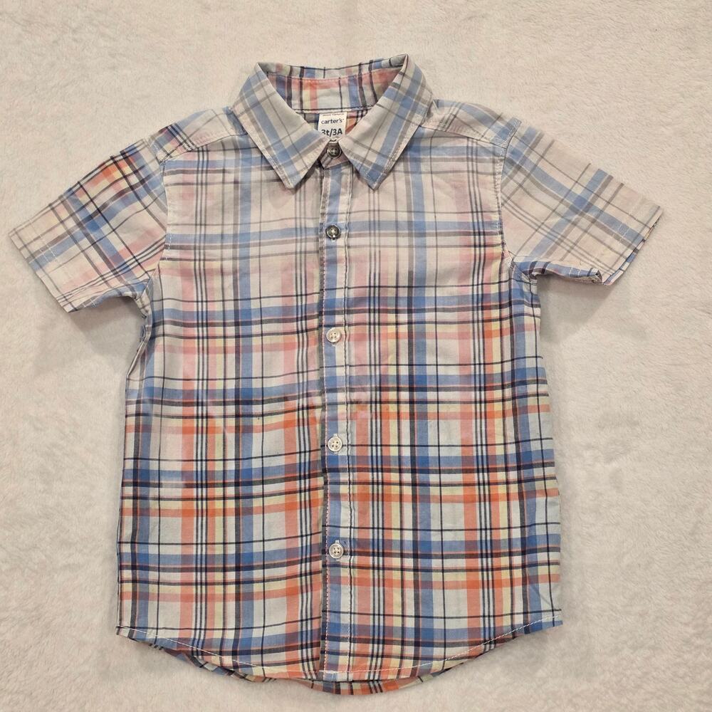 Carter's Boys Size 3T Plaid Button Front Shirt